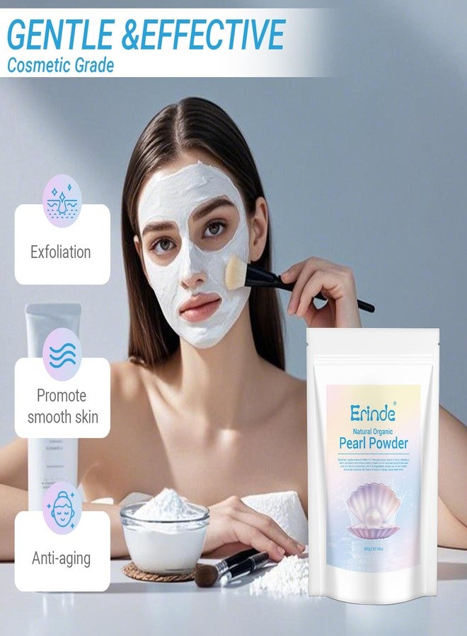 إريندي مسحوق لؤلؤ المياه العذبة العضوي من إريندي، 300 غرام، طبيعي 100%، مسحوق لؤلؤ للعناية بالبشرة، مناسب لتحضير قناع الوجه والكريم واللوشن، بجودة تجميلية، تنظيف عميق، مضاد للشيخوخة، مضاد للأكسدة، 10.58 أونصة - Image 5